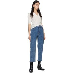 SLVRLAKE London Crop Straight Leg Jeans Size 30 King Canyon USA Made